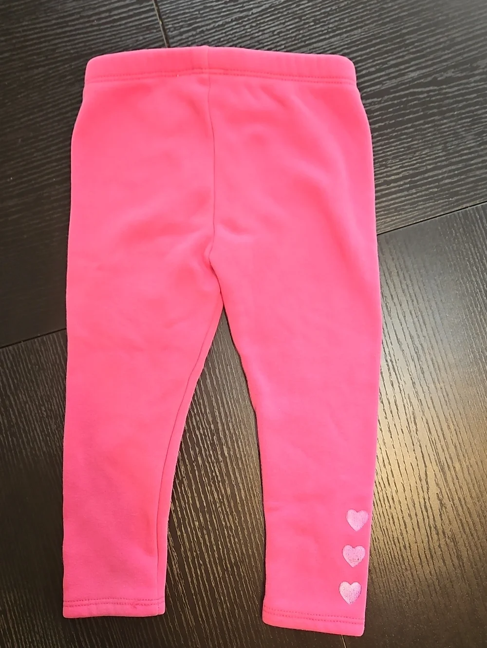 Gymboree Bright Pink Heart Trim Leggings